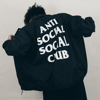 17SS ANTI SOCAIL SOCIAL CLUB ASSC 教练男女夹克风衣情侣外套