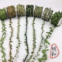 绿色森系藤条麻绳带叶子绳子手工制作diy装饰树叶照片墙材料包邮