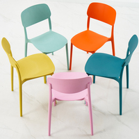 椅子家用塑料餐椅北欧简约现代靠背食堂餐桌椅可叠放卧室书桌凳子