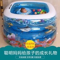 透明宝宝游泳桶充气小孩幼儿家用儿童洗澡桶加厚bb室内婴儿游泳池