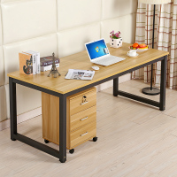 简易钢木电脑桌台式家用经济型简约现代办公桌卧室书桌双人写字台