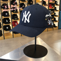 MLB韩国专柜正品棒球帽18新款侧边刺绣愤怒的小熊男女同款鸭舌帽