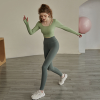 瑜伽服套装女2022新款秋冬普拉提训练服专业跑步健身长袖运动上衣