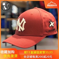 MLB帽子韩国2019年新款NY洋基队小蜜蜂玫瑰花刺绣男女弯檐棒球帽
