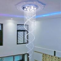 灯具 现代简约大气复式楼梯水晶灯吊顶家用欧式大型2019客厅灯