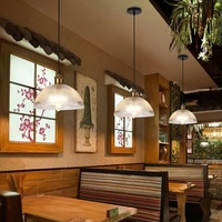 北欧玻璃吊灯创意咖啡厅吧台个性工业风复古奶茶店铺餐桌小吊灯饰