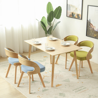 北欧实木餐椅现代简约欧式家用靠背椅洽谈接待椅咖啡厅奶茶店桌椅