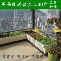 倾阳园艺 多功能特大型种植箱 阳台种菜盆设备 长条形花盆 花架槽