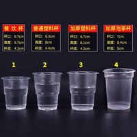 飞机上用的一次性商用1000只装塑料杯家用餐饮杯子加厚透明水杯硬