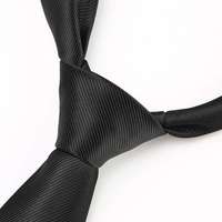 Evanhome新款纳米防水领带 男 正装商务 8cm领带 黑色斜纹L8001