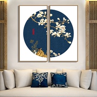 新中式入户玄关挂画客厅沙发背景墙面装饰画中国风禅意餐厅墙壁画