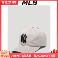 MLB棒球帽男女春秋灰色遮阳鸭舌帽正品代购洋基可调节NY嘻哈帽子