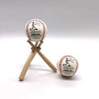 棒球支架球棒造型垒球展示实木球棒底座摆台迷你桌面装饰陈列球托