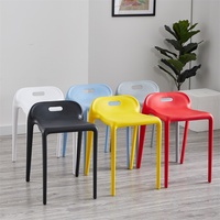 时尚创意塑料凳子现代简约家用加厚靠背椅成人餐凳等位椅子高凳子