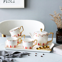 ins英式花茶下午茶陶瓷茶具套装创意家用欧式整套咖啡具咖啡杯碟