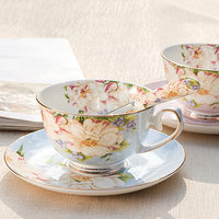英式骨瓷咖啡杯套装欧式下午茶茶具创意陶瓷简约家用红茶杯