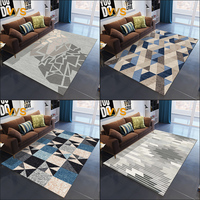 客厅地毯北欧现代简约沙发茶几毯美式几何方可机洗床边卧室大地毯