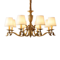 7全铜美式吊灯客厅灯餐厅卧室灯饰简约现代复古创意家用灯具