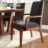 TALMD新中式实木餐椅  餐厅家具布艺软包有扶手餐椅无扶手餐椅