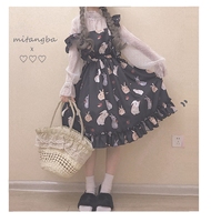 @原创 苹果兔 JSK 日系可爱lolita吊带无袖小清新连衣裙夏季少女