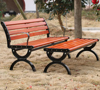 公园椅 休闲椅 户外长椅铝制座椅广场靠背椅防腐木塑木休闲椅