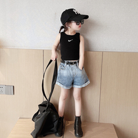 女童韩版儿童时尚小背心2022春夏装新款中大童百搭无袖T恤跳舞潮