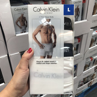 纽约大宝 Calvin Klein 3条装 男士纯棉舒适透气平角四角内裤