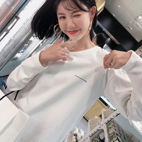 西西小可定制打底衫女秋季长袖T恤2018新款韩版宽松字母纯色上衣