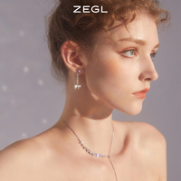 ZEGL蝴蝶结Y型项链女生高级感小众设计感2023年新款潮锁骨链配饰