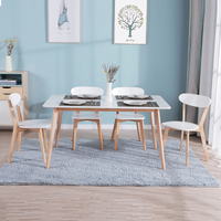 简约北欧烤漆餐桌椅组合小户型公寓快餐桌家用长方形4人6人饭桌