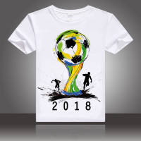 2018世界杯T恤短袖男女上衣足球主题个性创意夏季男装衣服印花T桖