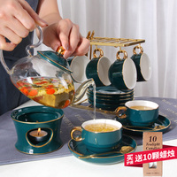 花茶茶具套装花茶杯北欧式耐热玻璃煮水果茶花茶壶英式下午茶茶具
