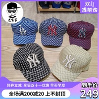 韩国十二月新品 MLB正品棒球帽男女洋基队米色大标鸭舌帽印花CPFB