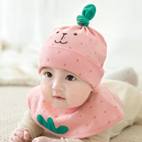 婴儿帽子女宝宝帽子春秋季新生儿帽子男童帽可爱婴幼儿护耳套头帽