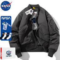 NASA净版秋冬美式潮牌棒球棉服男ma1情侣宽松加厚飞行员夹克外套