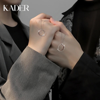 KADER莫比乌斯环情侣项链戒指纯银一对小众设计生日礼物送男女友