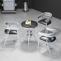 工业风网红奶茶店桌椅组合甜品汉堡小吃店咖啡厅卡座铁艺餐饮家具