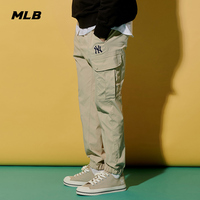 MLB官方 男女运动裤NY束脚梭织工装长裤休闲时尚22春季新款WP004