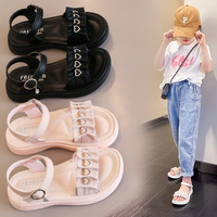 女童凉鞋2022夏季新款时尚小女孩公主鞋中大童软底儿童鞋粉色鞋子