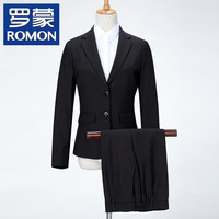 罗蒙职业套装女士春夏季新款商务正装时尚工作服气质修身羊毛西服
