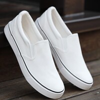 回力夏季懒人休闲布鞋男士低帮韩版帆布鞋男生板鞋青年白鞋一脚蹬