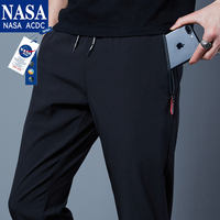NASA联名春季长裤男士薄款潮流百搭夏季冰丝裤运动春秋款休闲裤子