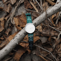 自主品牌RICHA时尚简约中性手表 无秒针设计男女情侣尼龙带石英表