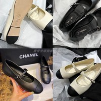 支持中检全新正品Chanel/香奈儿玛丽珍鞋浅口圆头一字带平跟女鞋