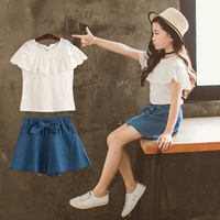 女童夏装套装2018新款儿童装洋气韩版短裤两件套夏季大童时髦潮衣