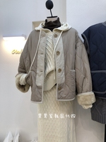 果果家韩国东大门代购2022年冬季新女装洋气百搭纯色毛绒口袋外套
