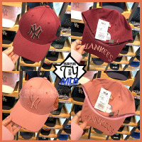 韩国正品MLB专柜棒球帽18新款刺绣男女NY洋基队经典款红色鸭舌帽