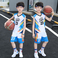 男童夏季篮球服背心套装2022新款中大童两件套小学生运动套篮球衣