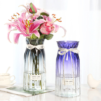 【加大号】玻璃花瓶创意客厅水培花瓶彩色欧式小清新插花花瓶装饰