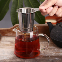 304不锈钢茶漏茶具配件 创意双耳茶叶过滤泡茶器 茶过滤网茶漏斗